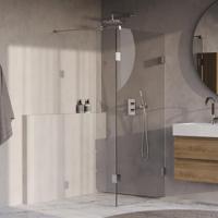 BRAUER Void inloopdouche helder glas 100x200 met 30 zijwand incl. glascoating chroom GS-VOI2H10030200CE - thumbnail