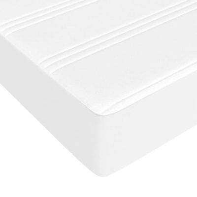 Pocketveringmatras medium 120x200x20 cm kunstleer wit Pocketveringmatras medium 120x200x20 cm kunstleer wit