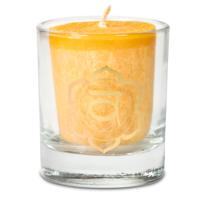 Votief geurkaars in glas - 2e Chakra in Geschenkdoos - thumbnail