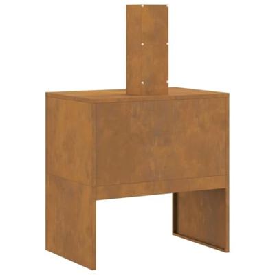 Vuurkorf Bruin 60 x 40 x 96 cm Cortenstaal - thumbnail