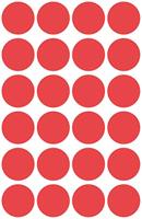 Avery Ronde etiketten diameter 18 mm, rood, 96 stuks - thumbnail