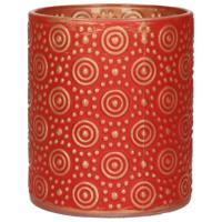 Countryfield theelichthouder hailey m rood 10 cm | 24 stuks - thumbnail