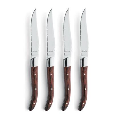 Amefa Royal Steak Steakmessen 4 Stuks Maroon Brown Amefa Royal Steak Steakmessen 4 Stuks Maroon Brown