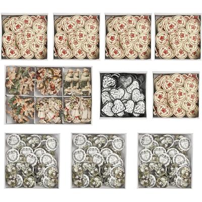 Creativ Company Houten figuren, afm 20-50 mm, inhoud kan variëren , 10 doos/ 1 doos