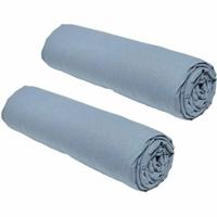Set van 2 vellen deksels vandaag essentieel - 140 x 190 cm - 2 personen - 100% katoen - denim - thumbnail
