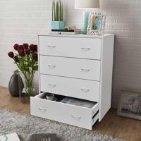 VidaXL Dressoir met 4 lades 60x30,5x71 cm wit - thumbnail