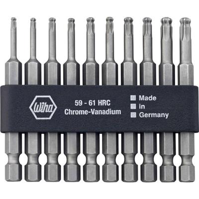 Wiha Bitset Professional 70 mm TORX® kogelkop 1/4" incl. bitstrook 11-delig - 32804 - 32804
