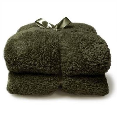 Plaid teddy l200b150cm wintergroen Unique Living - Unique living