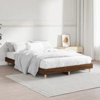 Bedframe zonder matras bewerkt hout bruin eikenkleur 120x190 cm - thumbnail