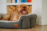 Nobby Cacho ovaal comfortbed, 55 x 50 x 21 cm, donkergrijs - thumbnail