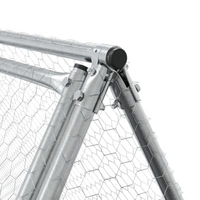 VidaXL Konijnenhok 400x105x91 cm gegalvaniseerd staal zilverkleurig