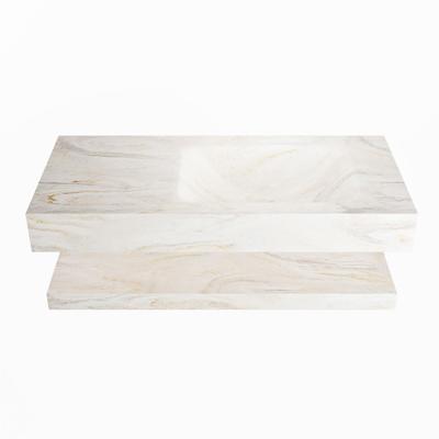 MONDIAZ ALAN-DLUX 100cm planchet Ostra. Vrijhangende wastafel CLOUD rechts 1 kraangat, kleur Ostra. MONDIAZ ALAN-DLUX 100cm planchet Ostra. Vrijhangende wastafel CLOUD rechts 1 kraangat, kleur Ostra.