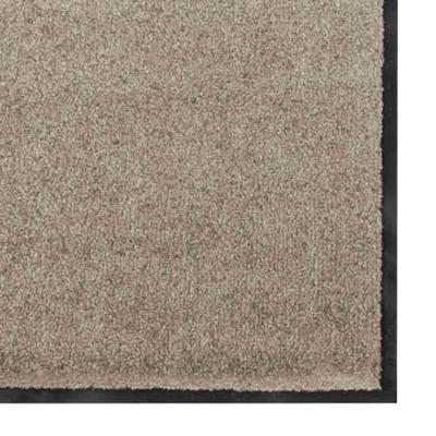 Deurmat Beige en zwart 120 x 250 cm Polypropyleen en vinyl