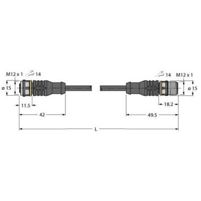 Turck 6630917 Sensor/actuator connector, geassembleerd Aantal polen (sensoren): 4 0.60 m 10 stuk(s) Turck 6630917 Sensor/actuator connector, geassembleerd Aantal polen (sensoren): 4 0.60 m 10 stuk(s)
