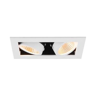 SLV Vierkante led inbouwspotKadux Double 2x Led - wit - 3000K - 1007560