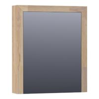 Brauer Rise Spiegelkast 60 cm - zonder Verlichting - Met 1 Rechtsdraaiende Dubbelzijdige Spiegeldeur - Vingerlas Eiken Grijs - thumbnail