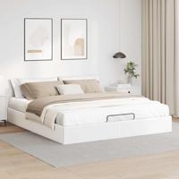 Bedframe zonder matras 180x200 cm kunstleer wit - thumbnail