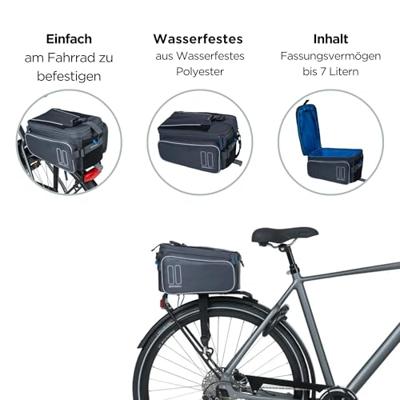 Basil sport design trunkbag mik - grijs - fietsrugzak - unisex - sportief - 7-15l - thumbnail