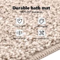 VidaXL Antislip badmat crème 60 x 90 cm pp - thumbnail