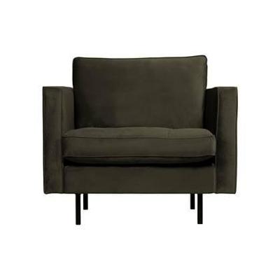 WOOOD Fauteuil 'Rodeo' Velvet, kleur Dark Green