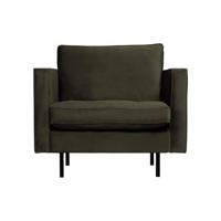 WOOOD Fauteuil 'Rodeo' Velvet, kleur Dark Green - thumbnail