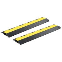 VidaXL Kabelbeschermer drempels 2 st 2 tunnels 101,5 cm rubber - thumbnail