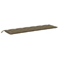 VidaXL Tuinbankkussens 2 st 200x50x7 cm stof gemêleerd taupe - thumbnail