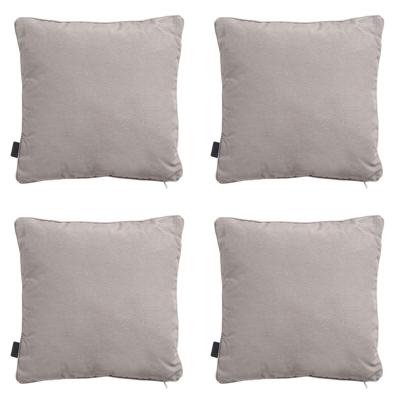 Sierkussen met bies Panama taupe 45 cm x 45 cm (4 stuks) Madison - Madison Sierkussen met bies Panama taupe 45 cm x 45 cm (4 stuks) Madison - Madison