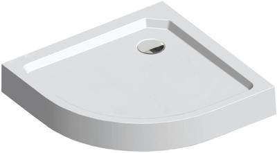 Douchebak Sealskin Fusion Kwartrond 80x80 cm Met voorpaneel Wit