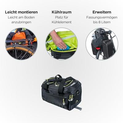 Basil Trunkbag miles mik zwart