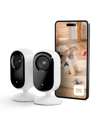 ARLO ESSENTIAL2 2K INDOOR CAMERA 2-PACK VMC3260-100EUS IP-Bewakingscameraset WiFi Met 2 cameras 2688 x 1520 Pixel ARLO ESSENTIAL2 2K INDOOR CAMERA 2-PACK VMC3260-100EUS IP-Bewakingscameraset WiFi Met 2 cameras 2688 x 1520 Pixel