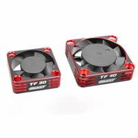 Team Corally - Ultra High Speed Cooling Fan TF-30 w/BEC connector - 30mm - Color Black - Red - thumbnail