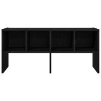 VidaXL Schoenenrek stapelbaar 89,5x30x40 cm zwart eikenkleurig - thumbnail