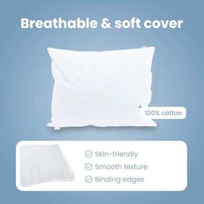 VidaXL Hoofdkussen met kussen wit 50 x 70 cm veren