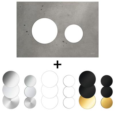 Drukplaat Front En Toetsen TECE Loop Voor WC-Bediening Beton Drukplaat Front En Toetsen TECE Loop Voor WC-Bediening Beton