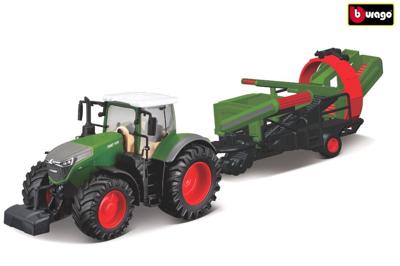 Burago tractor Fendt 1050 Vario met rooi machine 18-31666