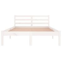 Bedframe massief grenenhout wit 120x200 cm - thumbnail