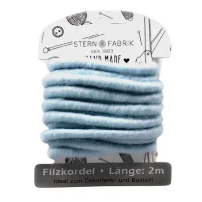 Stern Fabrik vilt koord blauw 2 m | 36 stuks
