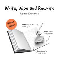 MOYU Uitwisbaar notitieboek - hardcover a5 - misty mountain - thumbnail