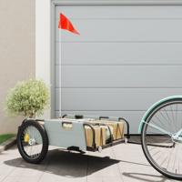 Fietstrailer oxford stof en ijzer grijs - thumbnail