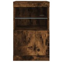 Dressoir met LED-verlichting 41x37x67 cm gerookt eikenkleurig - thumbnail