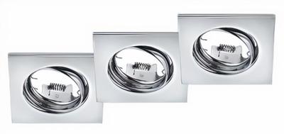 Trio Set vierkante inbouwspotsJura (3x) chroom - 650000306