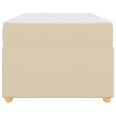 Bedframe met matras Crème 90 x 190 cm Stof