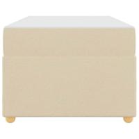 Bedframe met matras Crème 90 x 190 cm Stof - thumbnail