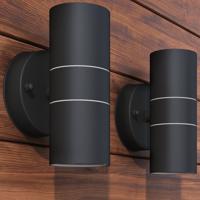 LED-wandlamp buiten op-/neerwaarts RVS 2 st - thumbnail