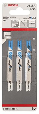 Bosch Accessoires Decoupeerzaagblad U 118 A Basic for Metal 3st