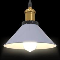 Hanglamp in hoogte verstelbaar E27 22 cm metaal glanzend grijs - thumbnail