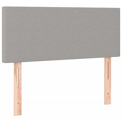 Boxspring met matras stof lichtgrijs 120x190 cm