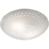 LED Plafondlamp - Plafondverlichting - Trion Crasto - E27 Fitting - 2-lichts - Rond - Mat Wit - Aluminium - thumbnail