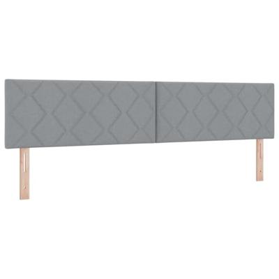 Boxspringbed met Matras in Lichtgrijs - 200 x 200 cm Stof